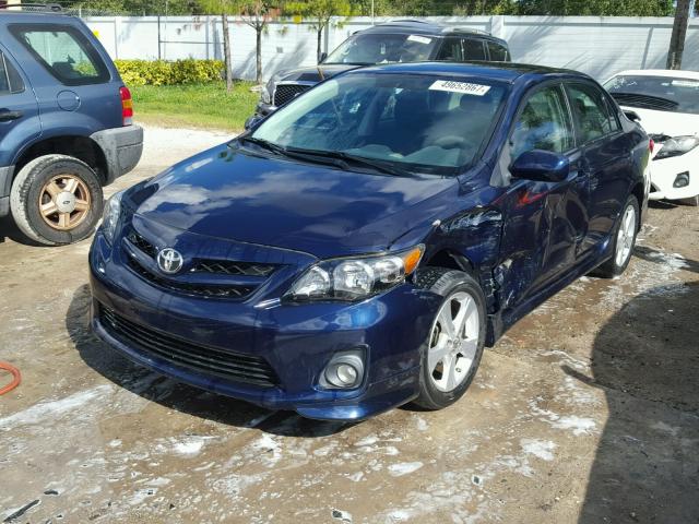 2T1BU4EE2CC902149 - 2012 TOYOTA COROLLA BA BLUE photo 2