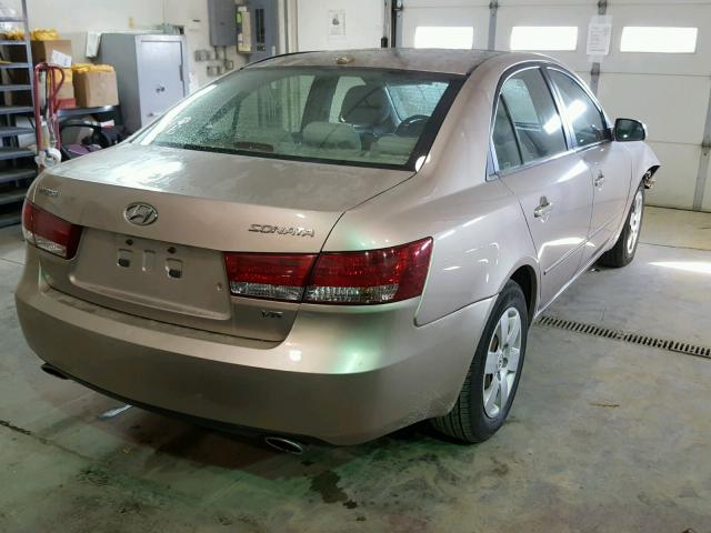 5NPET46F28H372311 - 2008 HYUNDAI SONATA GLS TAN photo 4