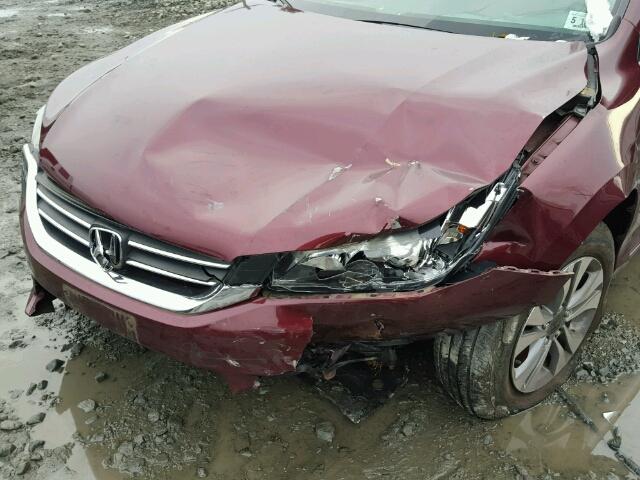 1HGCR2F36DA180781 - 2013 HONDA ACCORD LX PURPLE photo 9