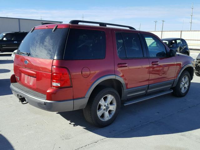 1FMZU73K03ZB31488 - 2003 FORD EXPLORER X RED photo 4