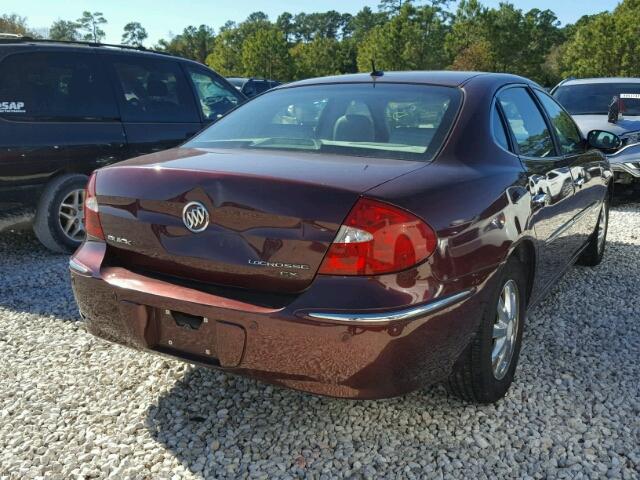 2G4WD582961304972 - 2006 BUICK LACROSSE C BURGUNDY photo 4