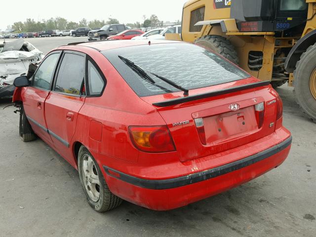 KMHDN55DX3U075700 - 2003 HYUNDAI ELANTRA GL RED photo 3