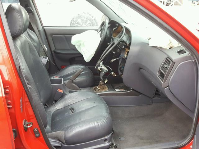 KMHDN55DX3U075700 - 2003 HYUNDAI ELANTRA GL RED photo 5