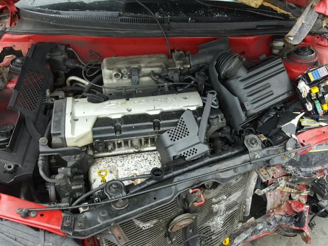 KMHDN55DX3U075700 - 2003 HYUNDAI ELANTRA GL RED photo 7