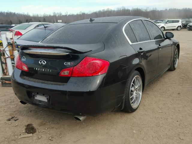 JNKBV61E28M224025 - 2008 INFINITI G35 BLACK photo 4