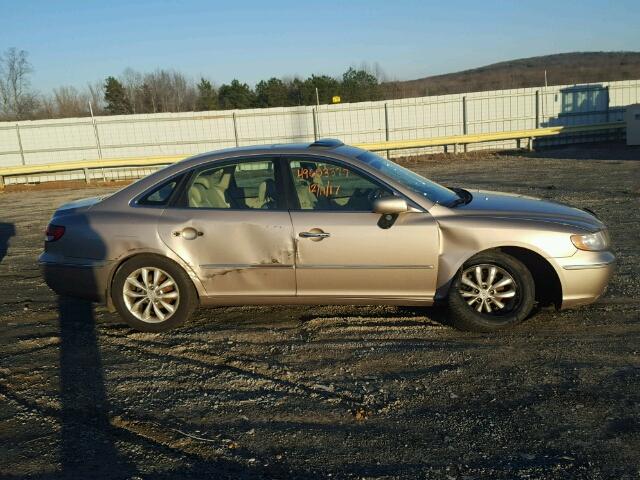 KMHFC46F36A037725 - 2006 HYUNDAI AZERA SE BEIGE photo 9