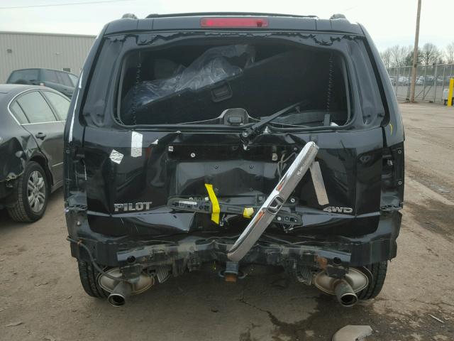 5FNYF4H71BB026525 - 2011 HONDA PILOT EXLN BLACK photo 9