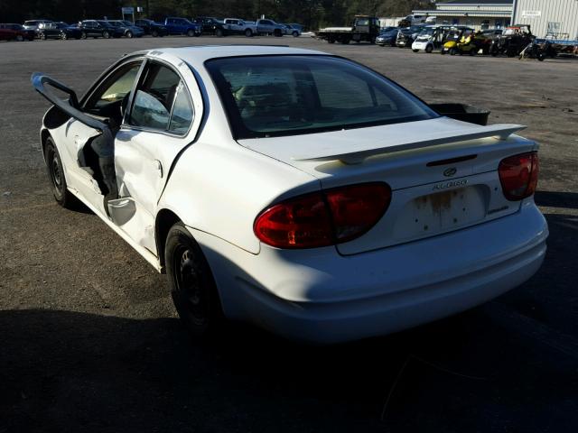 1G3NF52E81C149170 - 2001 OLDSMOBILE ALERO GLS WHITE photo 3