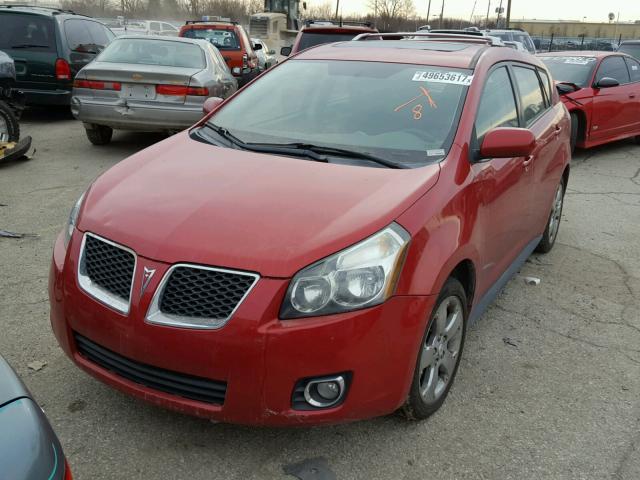 5Y2SM67019Z458435 - 2009 PONTIAC VIBE RED photo 2