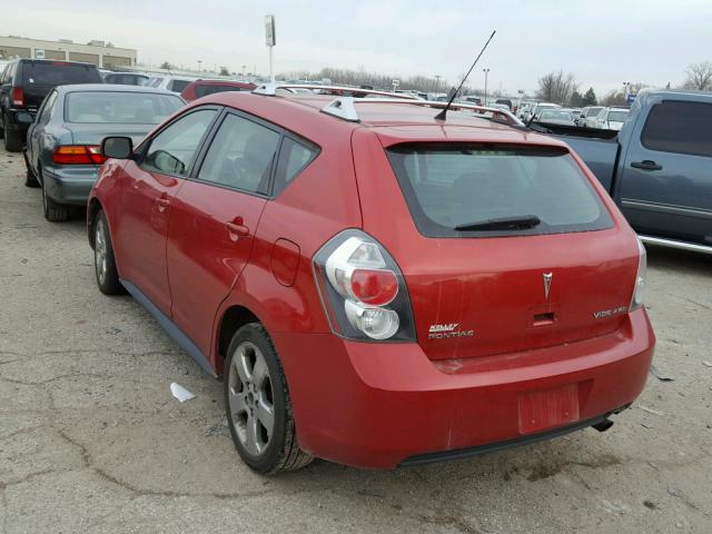 5Y2SM67019Z458435 - 2009 PONTIAC VIBE RED photo 3