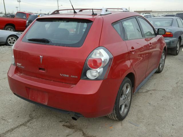 5Y2SM67019Z458435 - 2009 PONTIAC VIBE RED photo 4