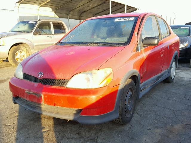 JTDBT123820252434 - 2002 TOYOTA ECHO RED photo 2