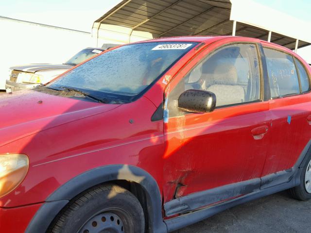 JTDBT123820252434 - 2002 TOYOTA ECHO RED photo 9