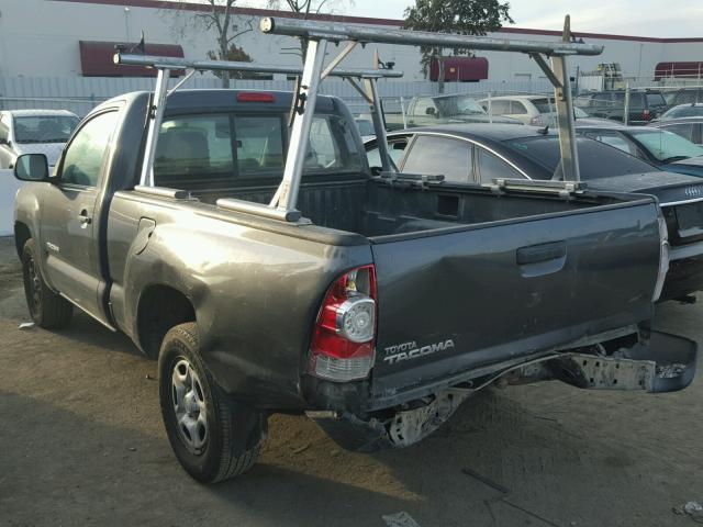 5TENX22NX9Z637576 - 2009 TOYOTA TACOMA GRAY photo 3