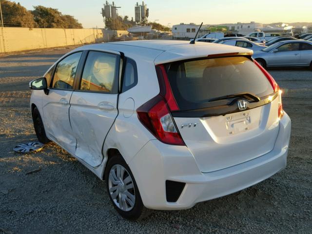 JHMGK5H51HS002702 - 2017 HONDA FIT LX WHITE photo 3