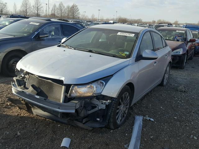 1G1PK5S90B7225247 - 2011 CHEVROLET CRUZE ECO SILVER photo 2