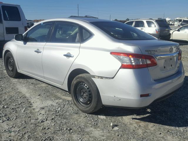 3N1AB7AP6DL741915 - 2013 NISSAN SENTRA S SILVER photo 3