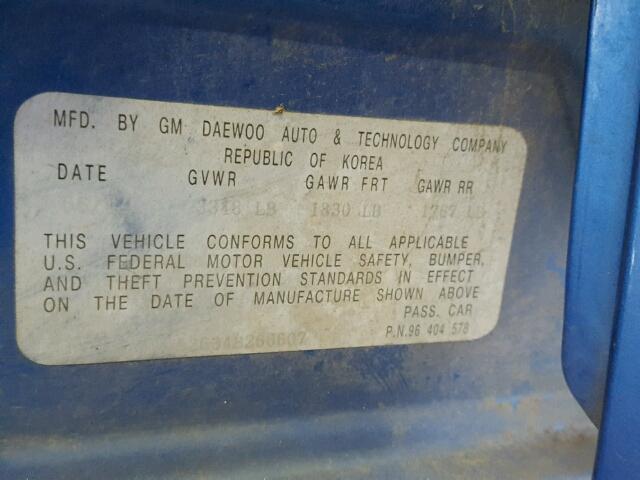 KL1TJ52634B266607 - 2004 CHEVROLET AVEO LS 蓝色 照片 10