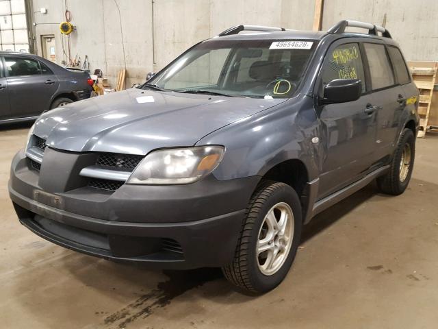 JA4LX31F74U030151 - 2004 MITSUBISHI OUTLANDER CHARCOAL photo 2