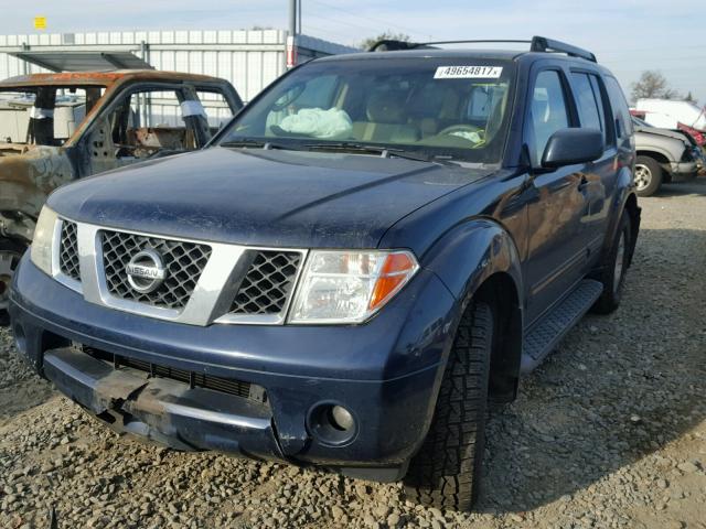 5N1AR18W56C647649 - 2006 NISSAN PATHFINDER BLUE photo 2