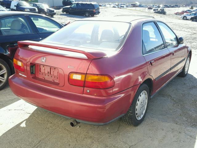 JHMEH9599NS001040 - 1992 HONDA CIVIC EX MAROON photo 4