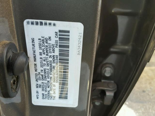 5Y2SL62894Z461348 - 2004 PONTIAC VIBE GRAY photo 10