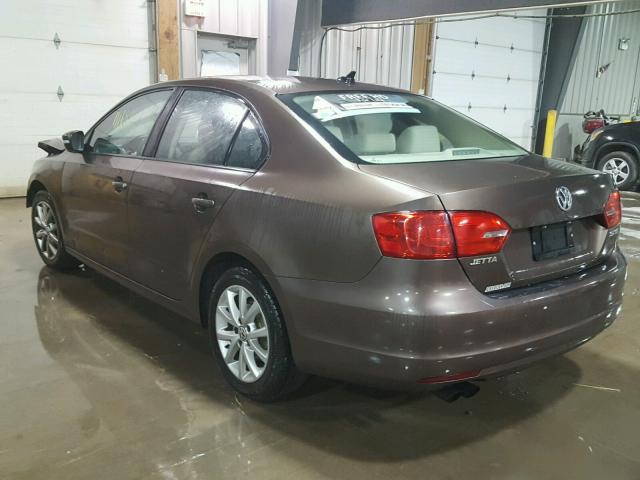 3VWDZ7AJ1BM080512 - 2011 VOLKSWAGEN JETTA SE BROWN photo 3