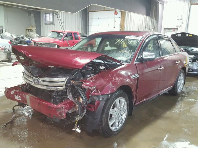 1FAHP28W58G123885 - 2008 FORD TAURUS LIM RED photo 2