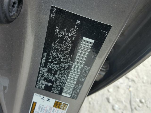 JTLKT324464111268 - 2006 TOYOTA SCION XB Сұр фото 10