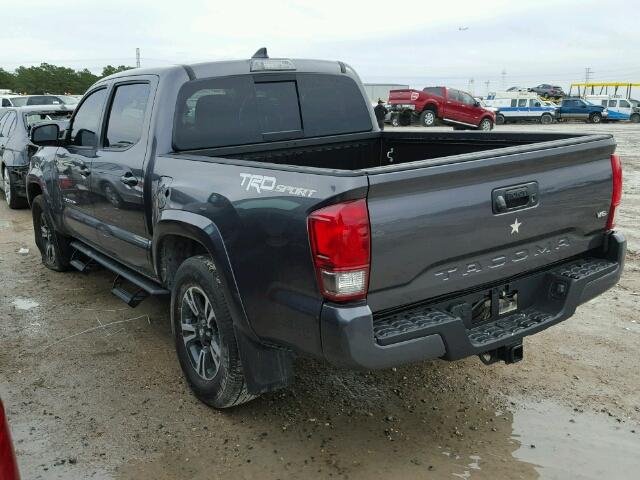 5TFAZ5CN0HX049796 - 2017 TOYOTA TACOMA DOU BLACK photo 3