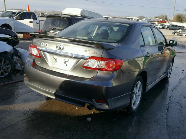 2T1BU4EE8BC702715 - 2011 TOYOTA COROLLA BA GRAY photo 4