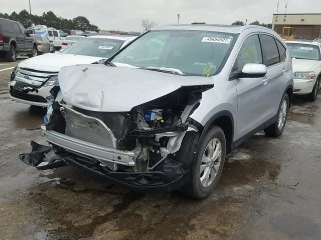 2HKRM4H71DH666524 - 2013 HONDA CR-V EXL SILVER photo 2