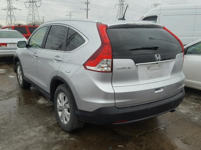 2HKRM4H71DH666524 - 2013 HONDA CR-V EXL SILVER photo 3