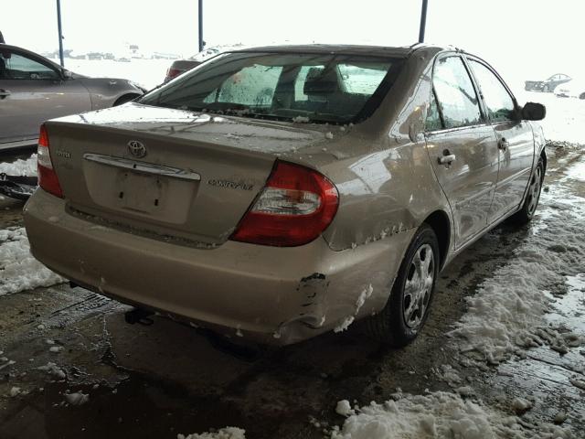 4T1BE32K63U187943 - 2003 TOYOTA CAMRY LE ოქროსფერი ფოტო 4
