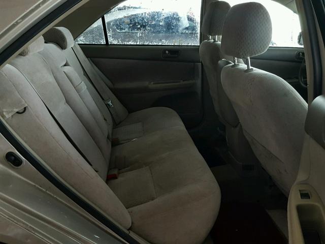 4T1BE32K63U187943 - 2003 TOYOTA CAMRY LE ოქროსფერი ფოტო 6