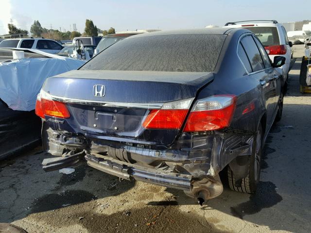 1HGCR2F36EA299013 - 2014 HONDA ACCORD LX BLUE photo 4