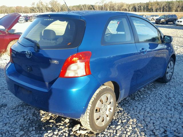 JTDJT923475099278 - 2007 TOYOTA YARIS BLUE photo 4