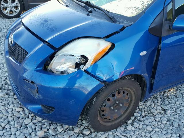 JTDJT923475099278 - 2007 TOYOTA YARIS BLUE photo 9