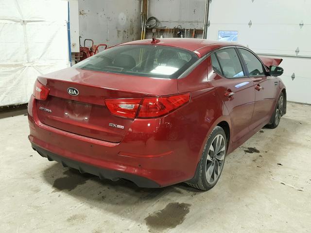 5XXGR4A71FG474053 - 2015 KIA OPTIMA SX RED photo 4