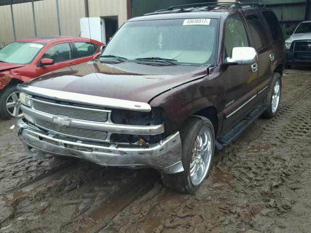 1GNEC13T31R145269 - 2001 CHEVROLET TAHOE C150 BURGUNDY photo 2