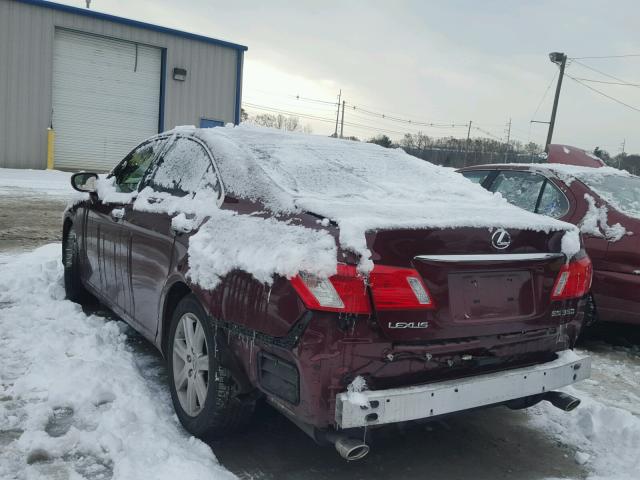 JTHBJ46G382263101 - 2008 LEXUS ES 350 MAROON photo 3