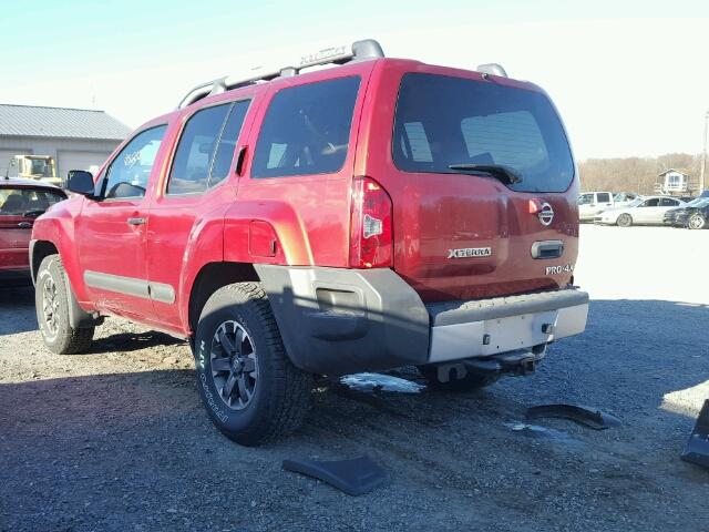 5N1AN0NW2FN665055 - 2015 NISSAN XTERRA X RED photo 3