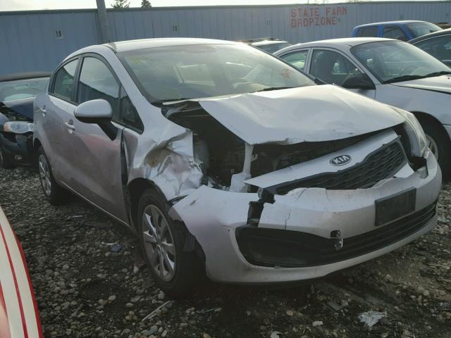 KNADM4A35D6106725 - 2013 KIA RIO LX SILVER photo 1