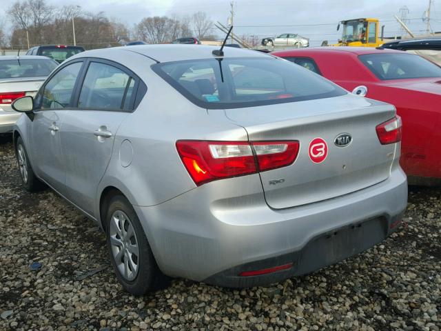 KNADM4A35D6106725 - 2013 KIA RIO LX SILVER photo 3