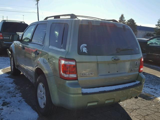 1FMCU49399KC04332 - 2009 FORD ESCAPE HYB GREEN photo 3