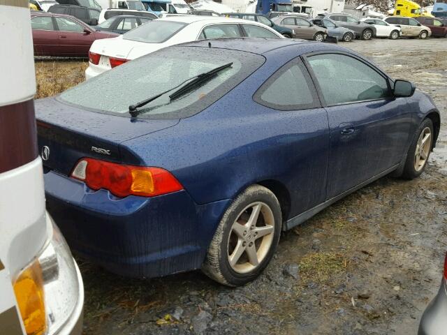 JH4DC548X4S007097 - 2004 ACURA RSX BLUE photo 4