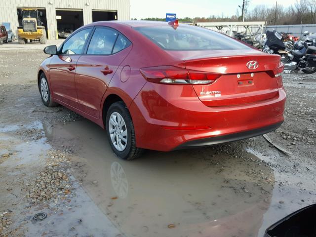 5NPD74LF3HH163910 - 2017 HYUNDAI ELANTRA SE RED photo 3