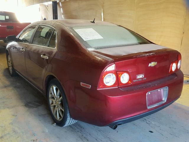 1G1ZE5E10BF136967 - 2011 CHEVROLET MALIBU LTZ MAROON photo 3