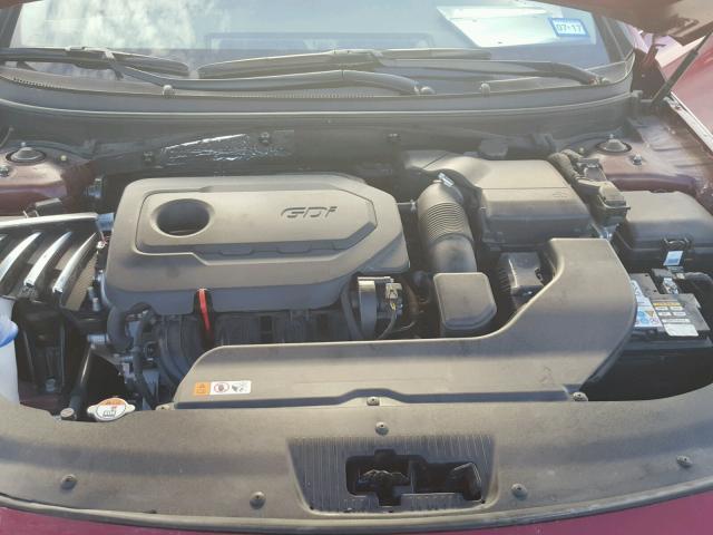 5NPE24AF3FH223512 - 2015 HYUNDAI SONATA SE RED photo 7