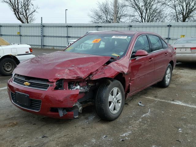 2G1WT58K289220710 - 2008 CHEVROLET IMPALA LT RED photo 2